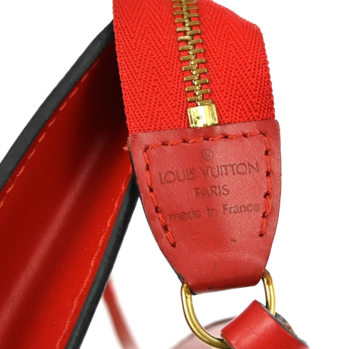 Louis Vuitton Pochette Accessoires Epi Leather, RED, LEATHER, Clutche & pouche