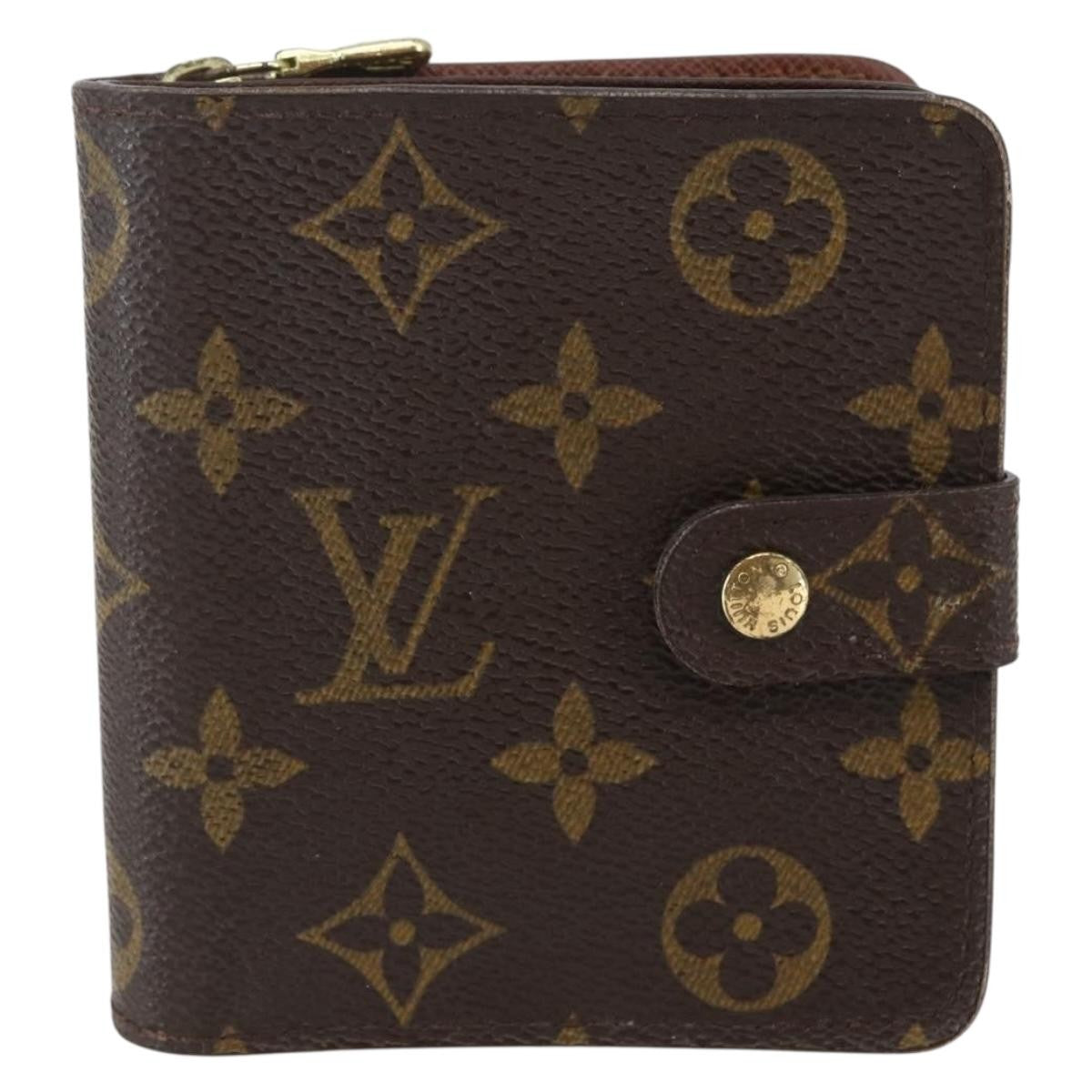 Louis Vuitton Compact Zippe Wallet Monogram Canvas, BROWN, CANVAS, Wallets