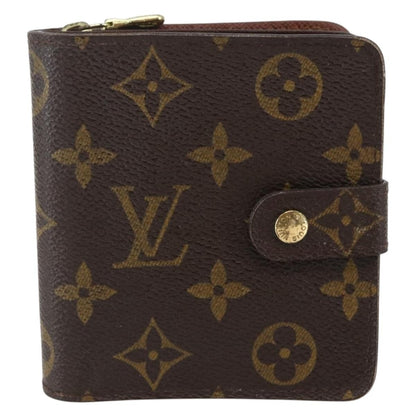 Louis Vuitton Compact Zippe Wallet Monogram Canvas, BROWN, CANVAS, Wallets