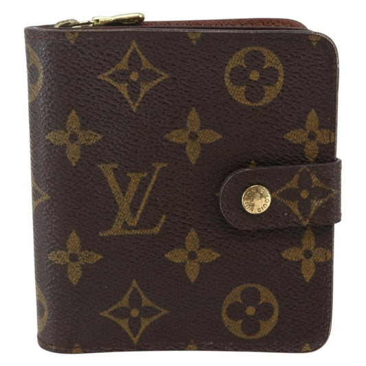 Louis Vuitton Compact Zippe Wallet Monogram Canvas, BROWN, CANVAS, Wallets