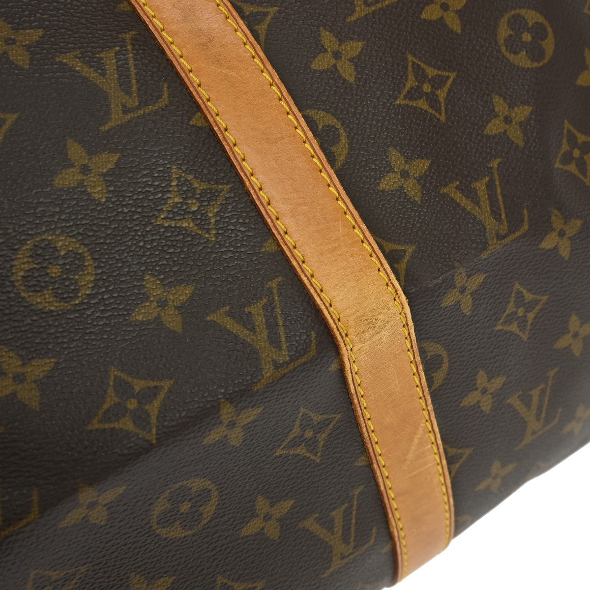 Louis Vuitton Keepall Bag Monogram Canvas, BROWN, CANVAS, Travel bag
