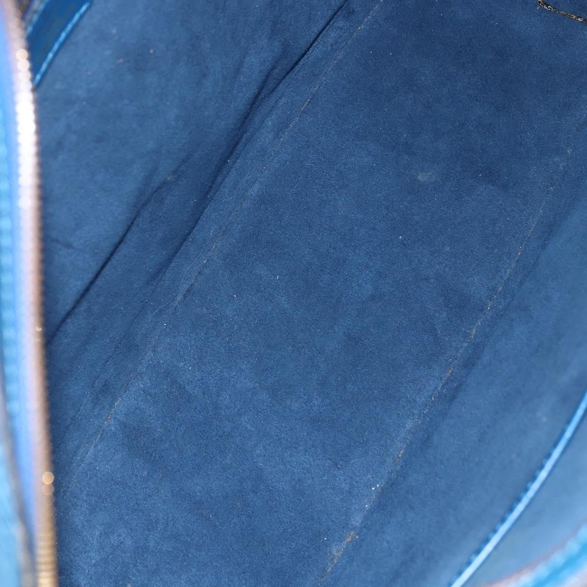 Louis Vuitton Lussac Handbag Epi Leather, BLUE, LEATHER, Shoulder bag