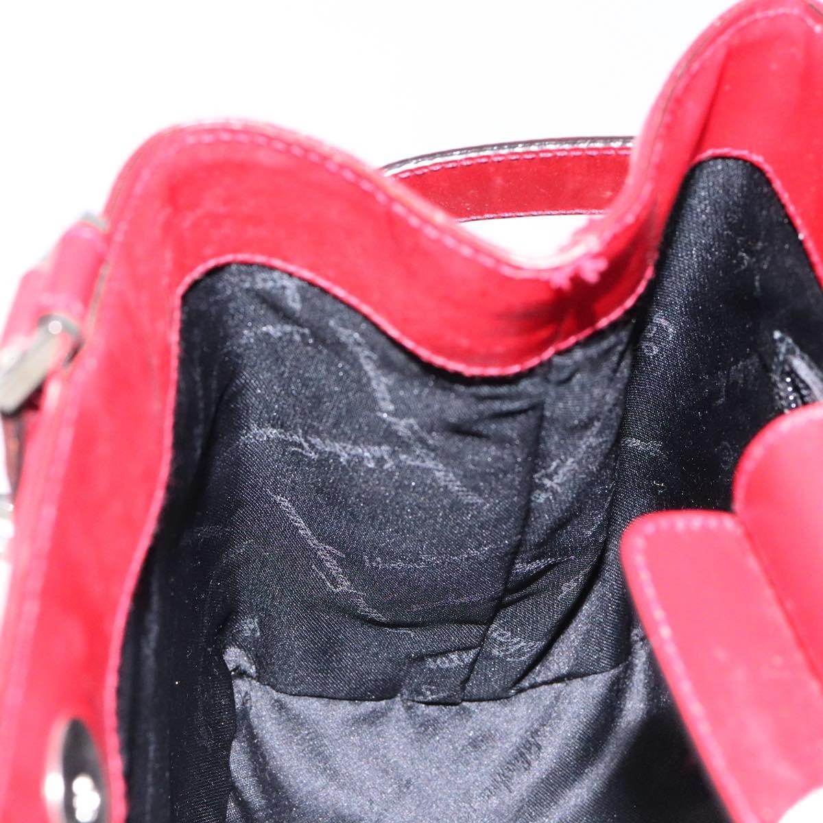 Salvatore Ferragamo Gancini handbag Leather, RED, LEATHER, Handbag