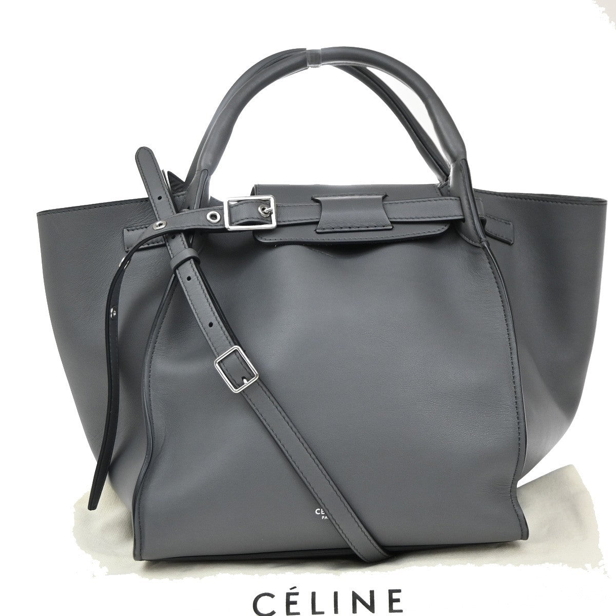 Celine Big Bag Smooth Calfskin, GRAY, LEATHER, Tote bag