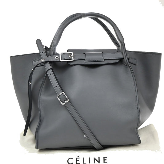 Celine Big Bag Smooth Calfskin, GRAY, LEATHER, Tote bag