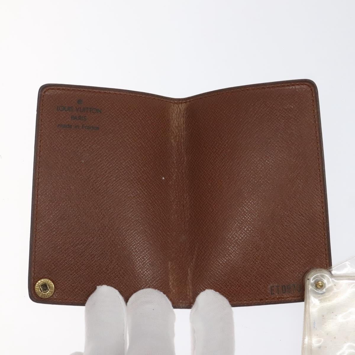 Louis Vuitton Porte Cartes Pression Card Case Monogram Canvas, BROWN, CANVAS, Card Holders