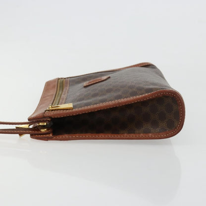 Celine Logo Triomphe Pouch Canvas and leather, Brown, Canvas, Clutch