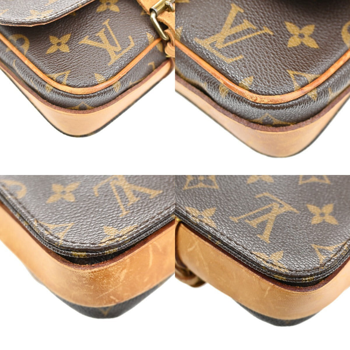Louis Vuitton Cartouchiere Handbag Monogram Canvas, BROWN, LEATHER, Handbag