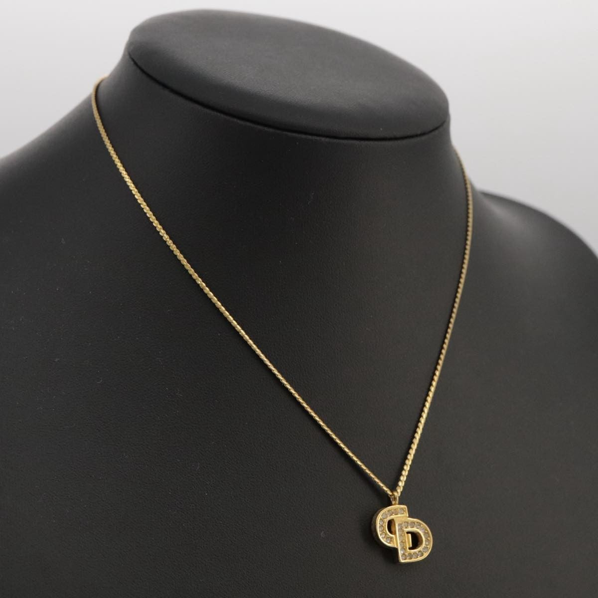 Christian Dior CD Pendant Necklace Gold-plated, GOLD, GOLD_PLATED, Necklace