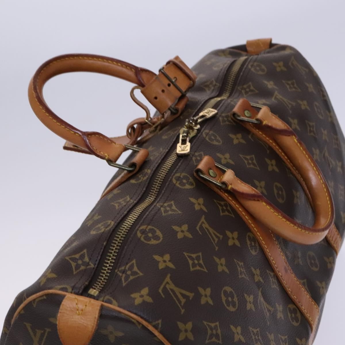 Louis Vuitton Keepall Bag Monogram Canvas, BROWN, CANVAS, Travel bag