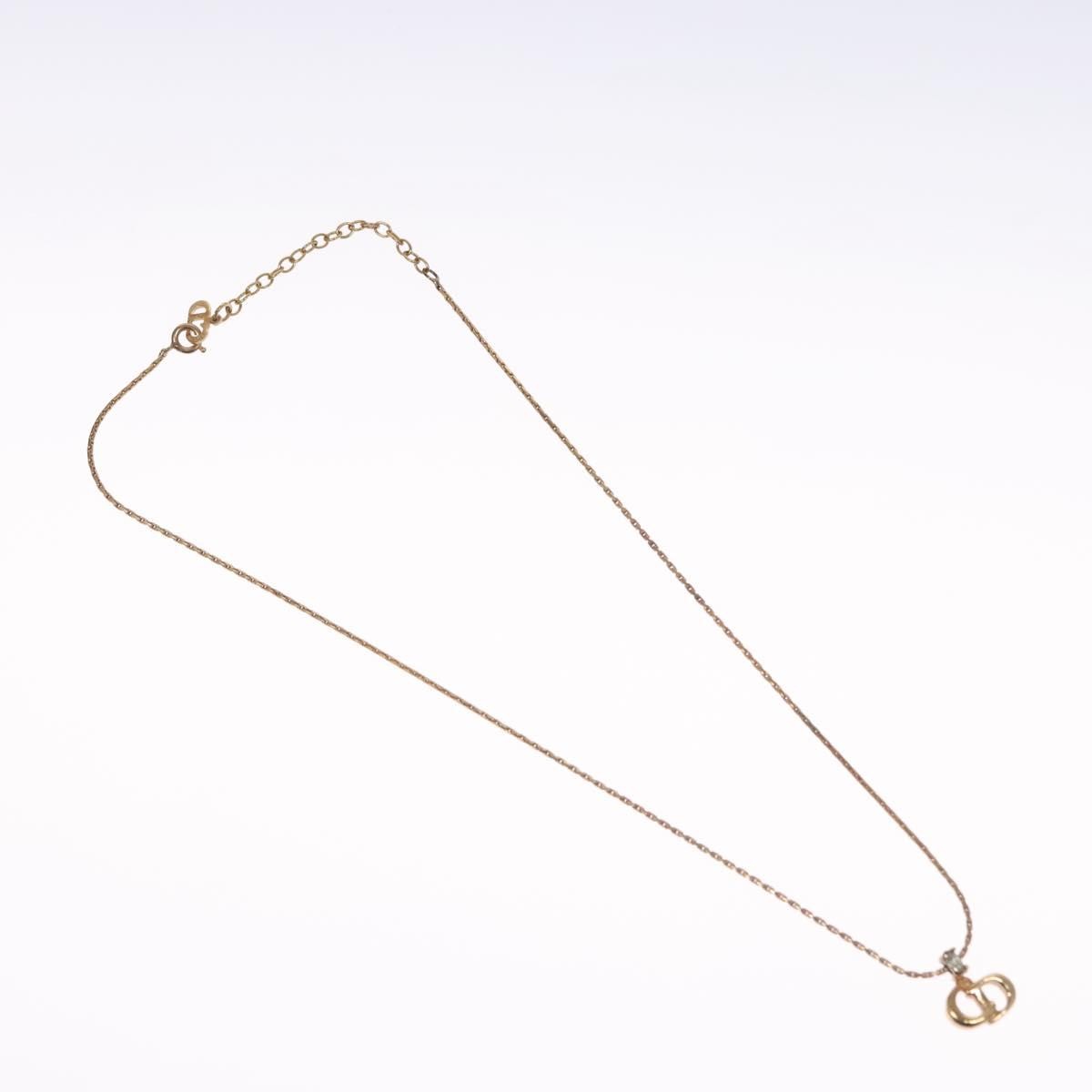 Christian Dior CD Pendant Necklace Metal, GOLD, METAL, Necklace