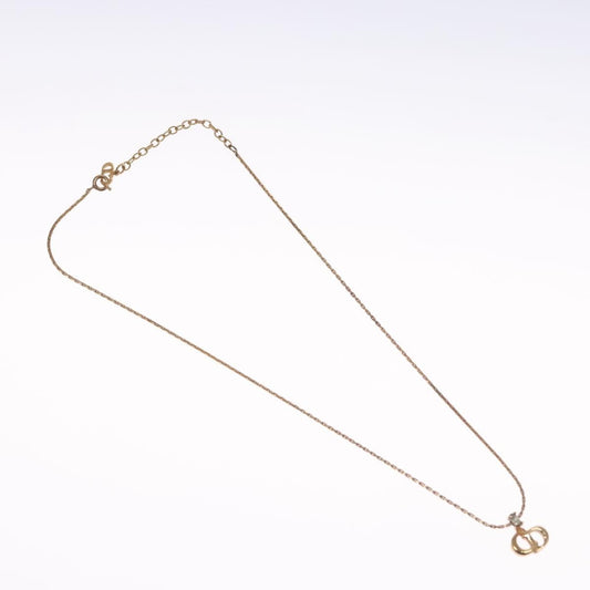 Christian Dior CD Pendant Necklace Metal, GOLD, METAL, Necklace