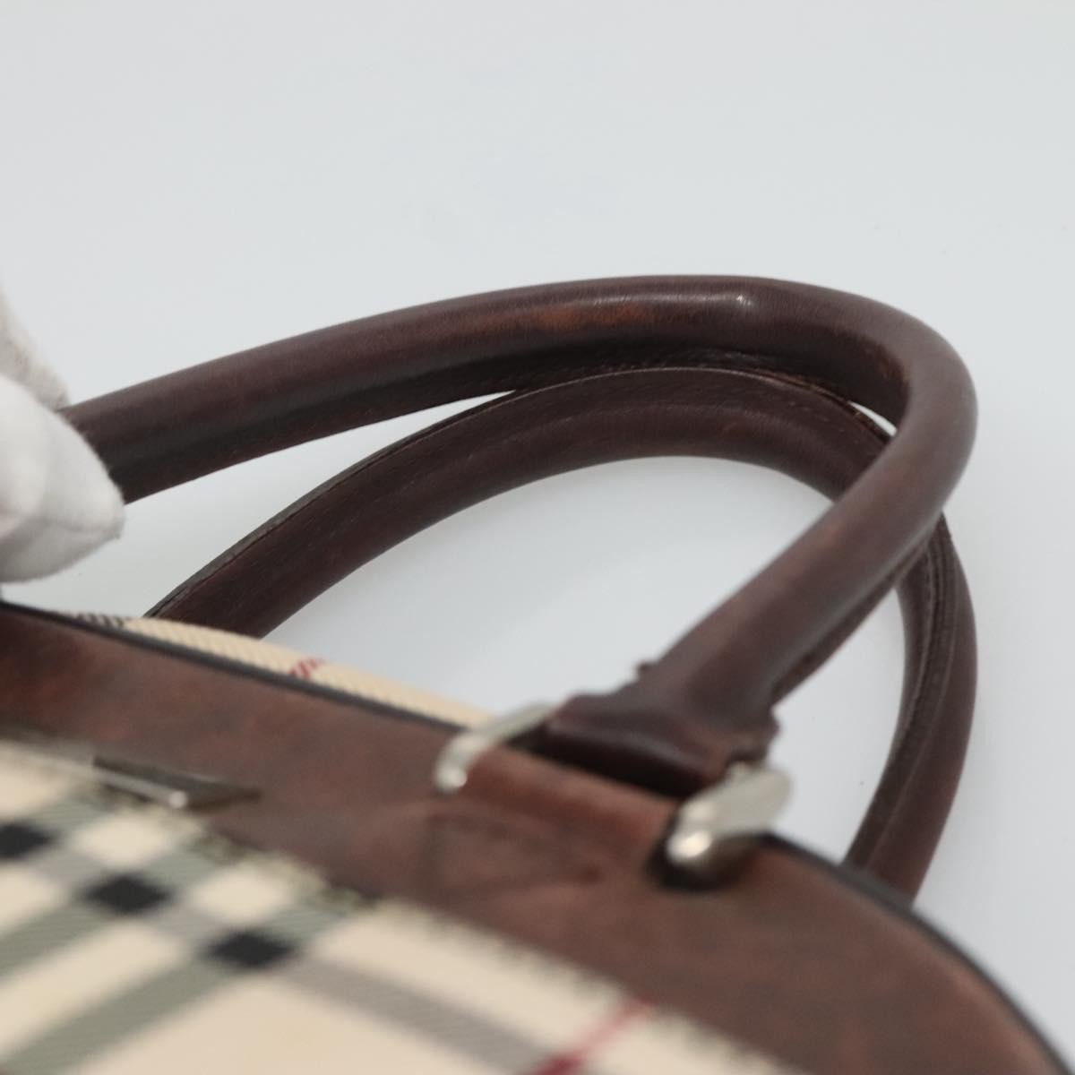 Burberry Nova Check Bowling Bag Canvas, BEIGE, CANVAS, Handbag