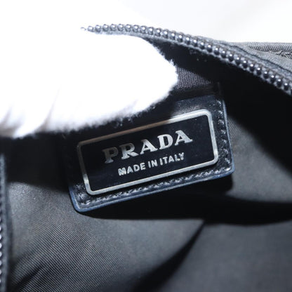 Prada Front Pocket Messenger Bag Tessuto, BLACK, NYLON, Shoulder bag