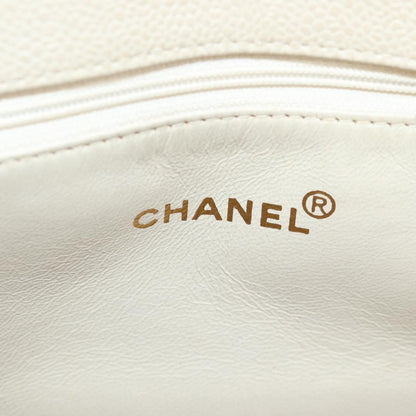 Chanel Vintage Grand Shopping Tote Quilted Calfskin, GOLD, LEATHER, Tote bag