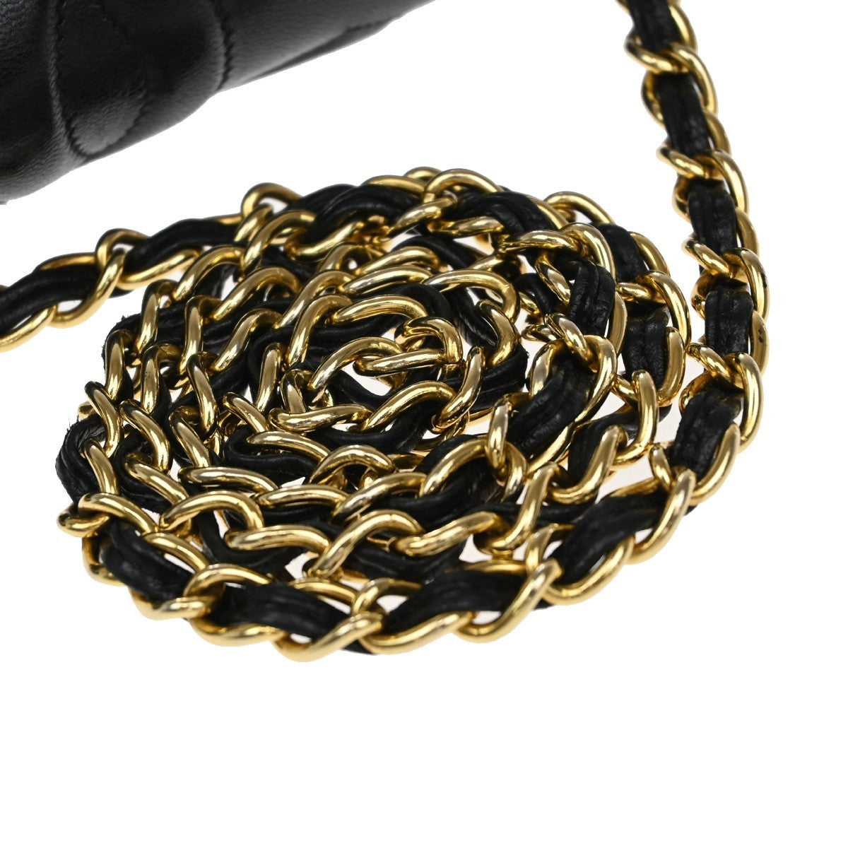 Chanel Vintage CC Full Flap Bag Quilted Lambskin, BLACK, LEATHER, Shoulder bag