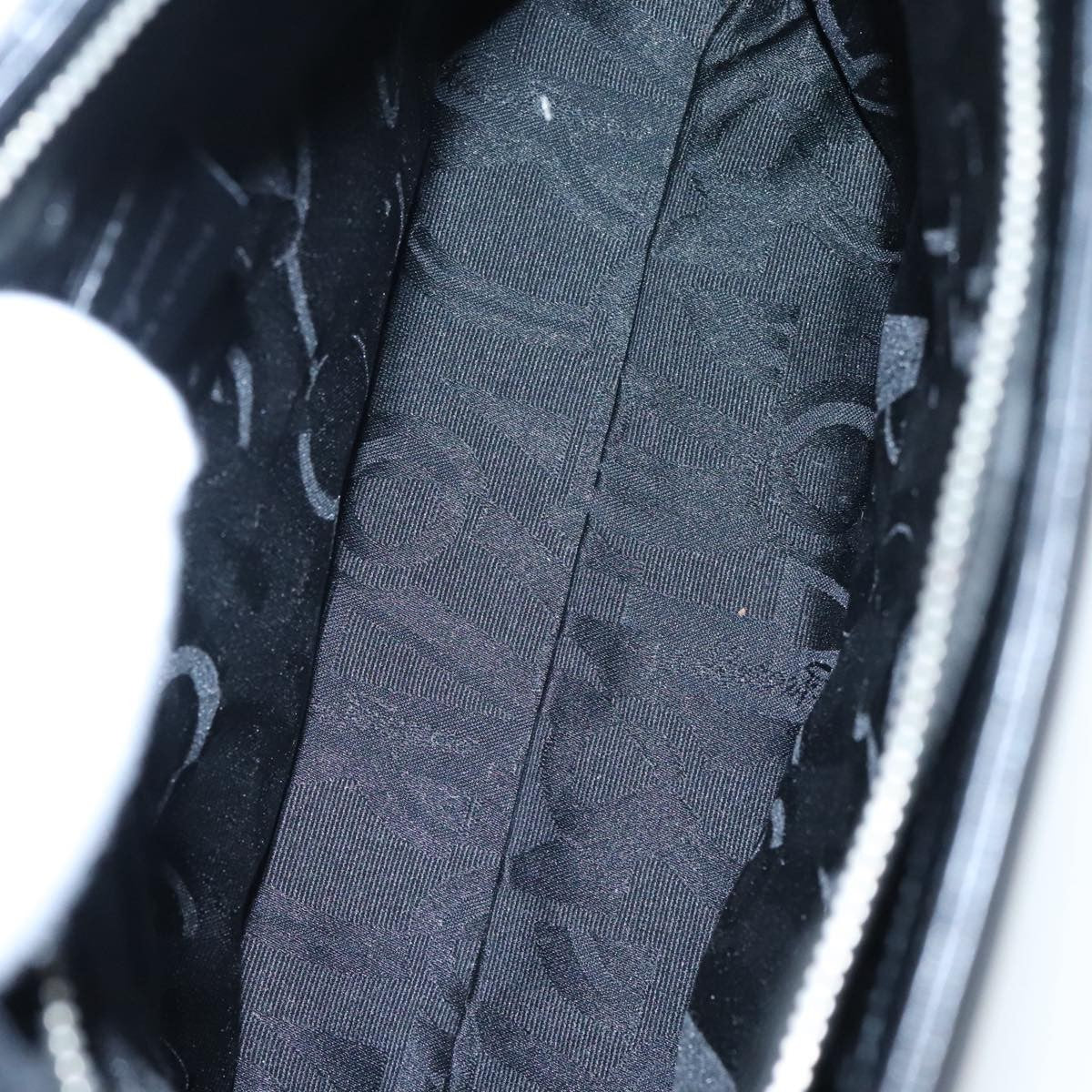 Salvatore Ferragamo Gancini Shoulder Bag Leather, BLACK, LEATHER, Tote bag