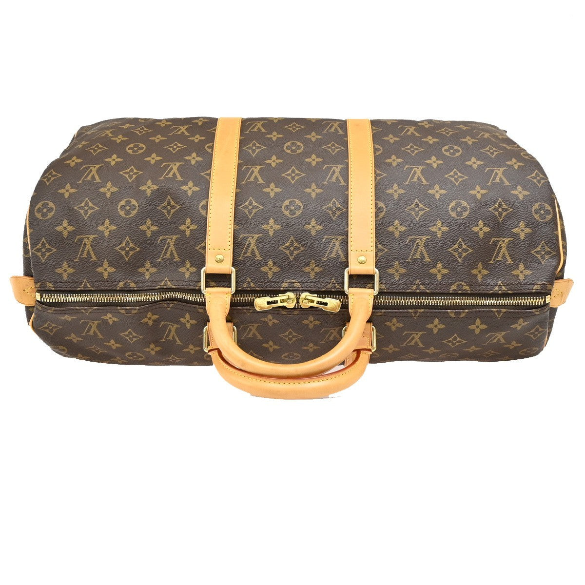 Louis Vuitton Keepall Bag Monogram Canvas, BROWN, CANVAS, Travel bag