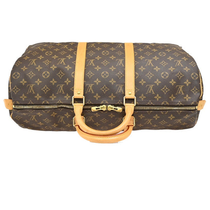 Louis Vuitton Keepall Bag Monogram Canvas, BROWN, CANVAS, Travel bag