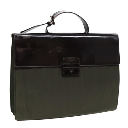 Prada Vintage Briefcase Tessuto, KHAKI, NYLON, Briefcase
