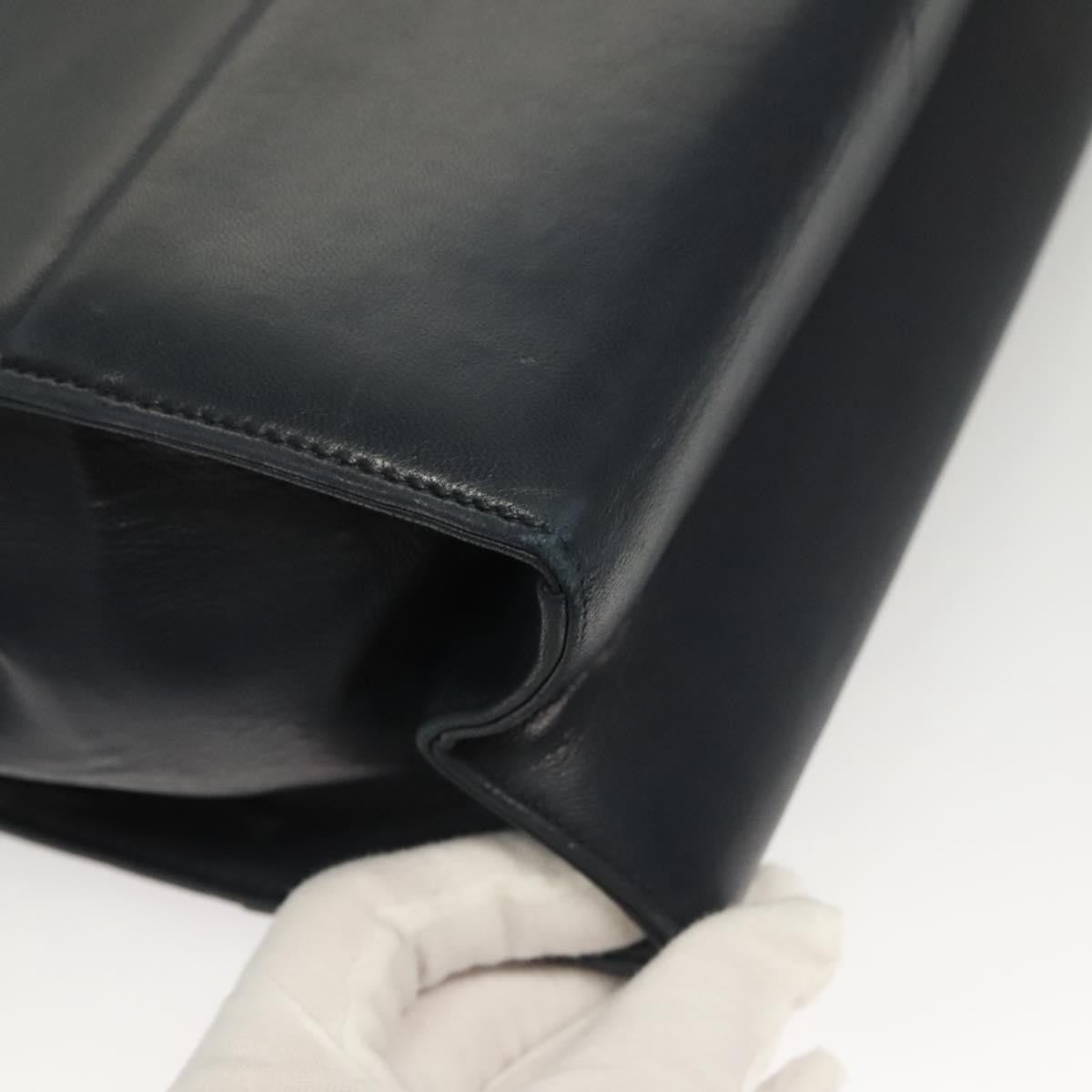 Salvatore Ferragamo Chain Shoulder Bag Leather, NAVY, LEATHER, Shoulder bag