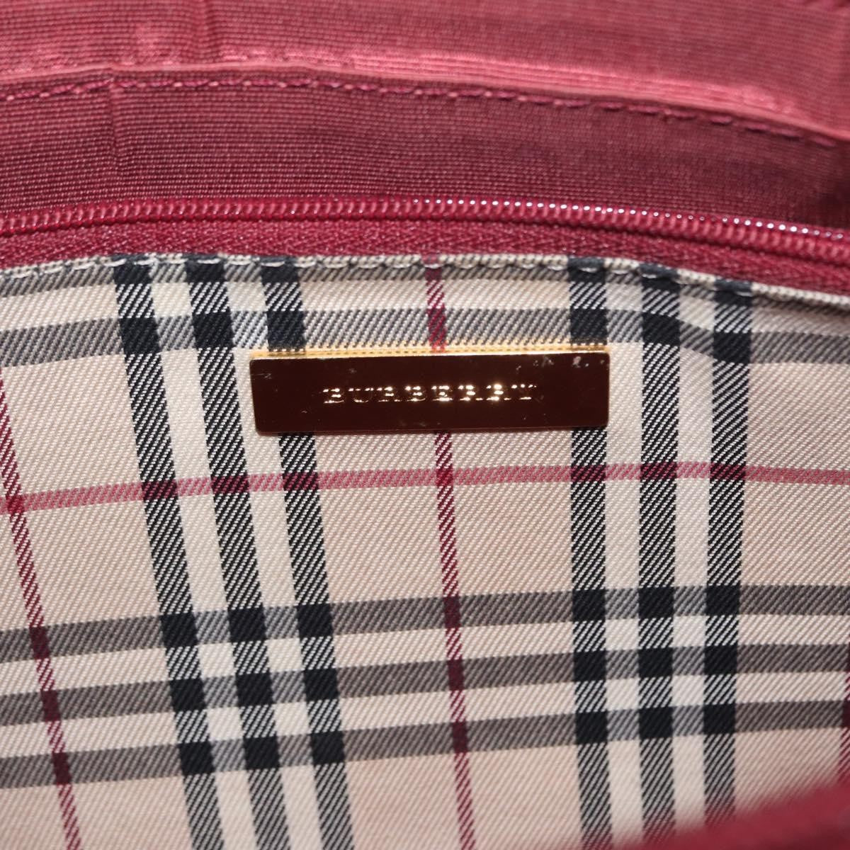 Burberry Vintage Shoulder Bag Leather, BURGUNDY, LEATHER, Shoulder bag