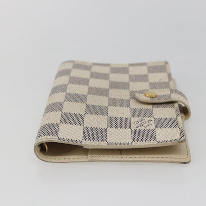 Louis Vuitton Agenda Cover Damier Azur, WHITE, CANVAS, Wallets