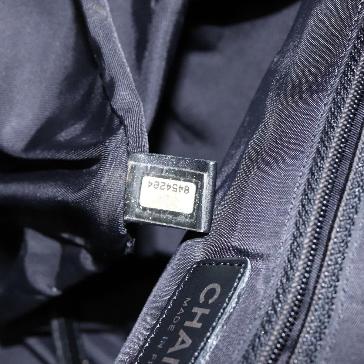 Chanel Travel Line Tote Nylon, BLACK, NYLON, Travel bag