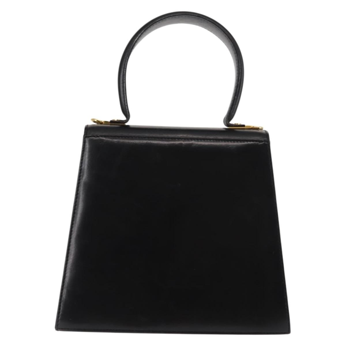 Salvatore Ferragamo Gancini Convertible Top Handle Bag Leather, BLACK, LEATHER, Handbag