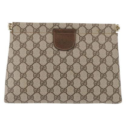 Gucci GG Supreme Clutch bag PVC, BEIGE, PVC, Clutche & pouche