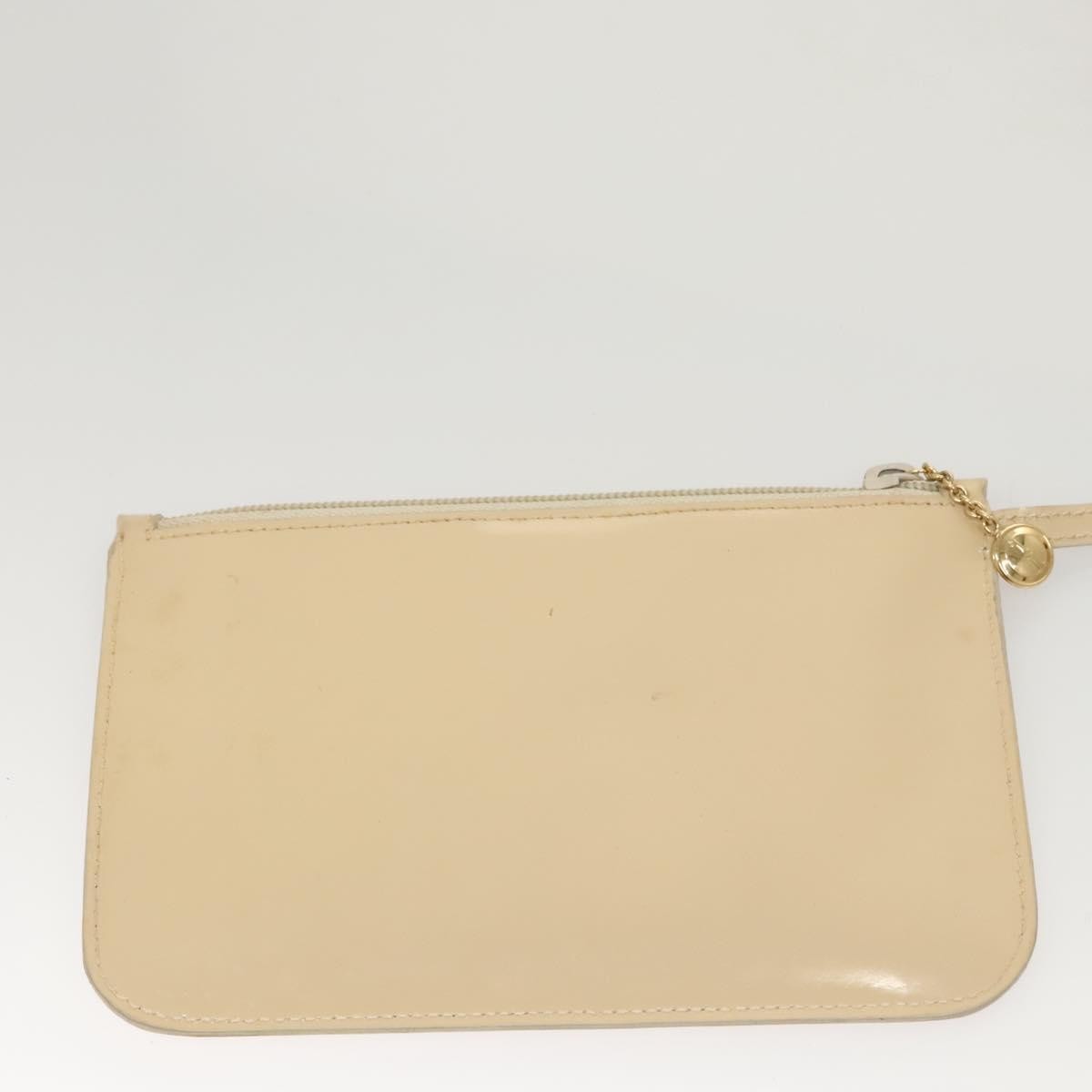 Gucci Vintage Handbag Enamel, BEIGE, PATENT_LEATHER, Handbag