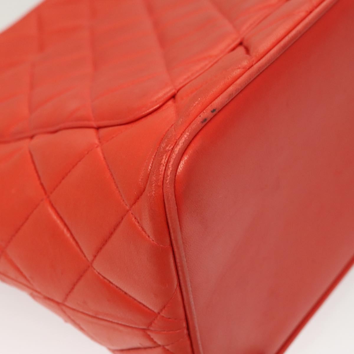 Chanel Medallion Tote Quilted Lambskin, ORANGE, LEATHER, Tote bag