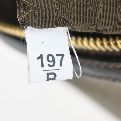 Prada Logo Double Zip Crossbody Bag Canvas, BROWN, CANVAS, Shoulder bag