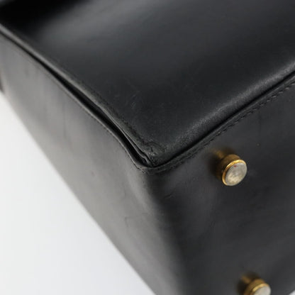 Salvatore Ferragamo Gancini Convertible Top Handle Bag Leather, BLACK, LEATHER, Handbag