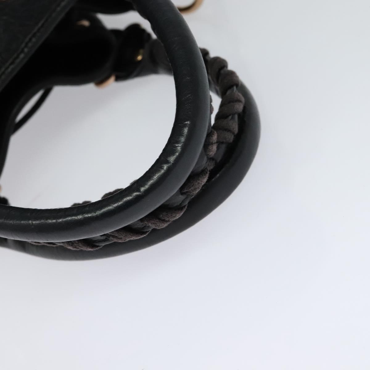 Balenciaga Pom Pon Giant Studs Bag Leather, BLACK, LEATHER, Handbag