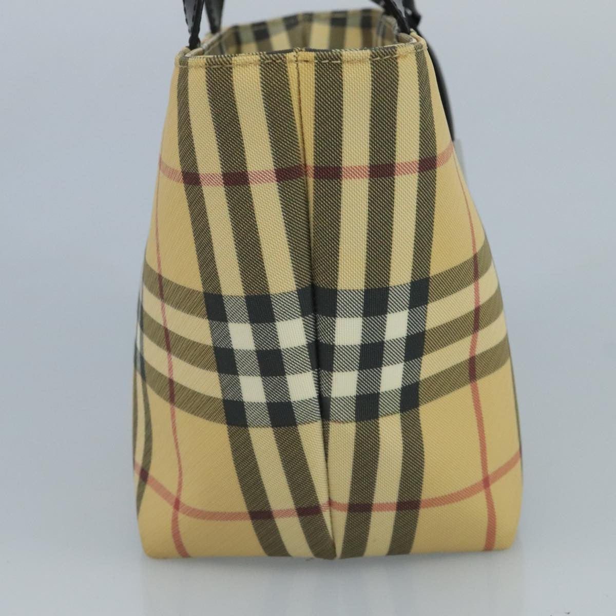 Burberry Nova Handbag Check Pattern, BEIGE, CANVAS, Handbag