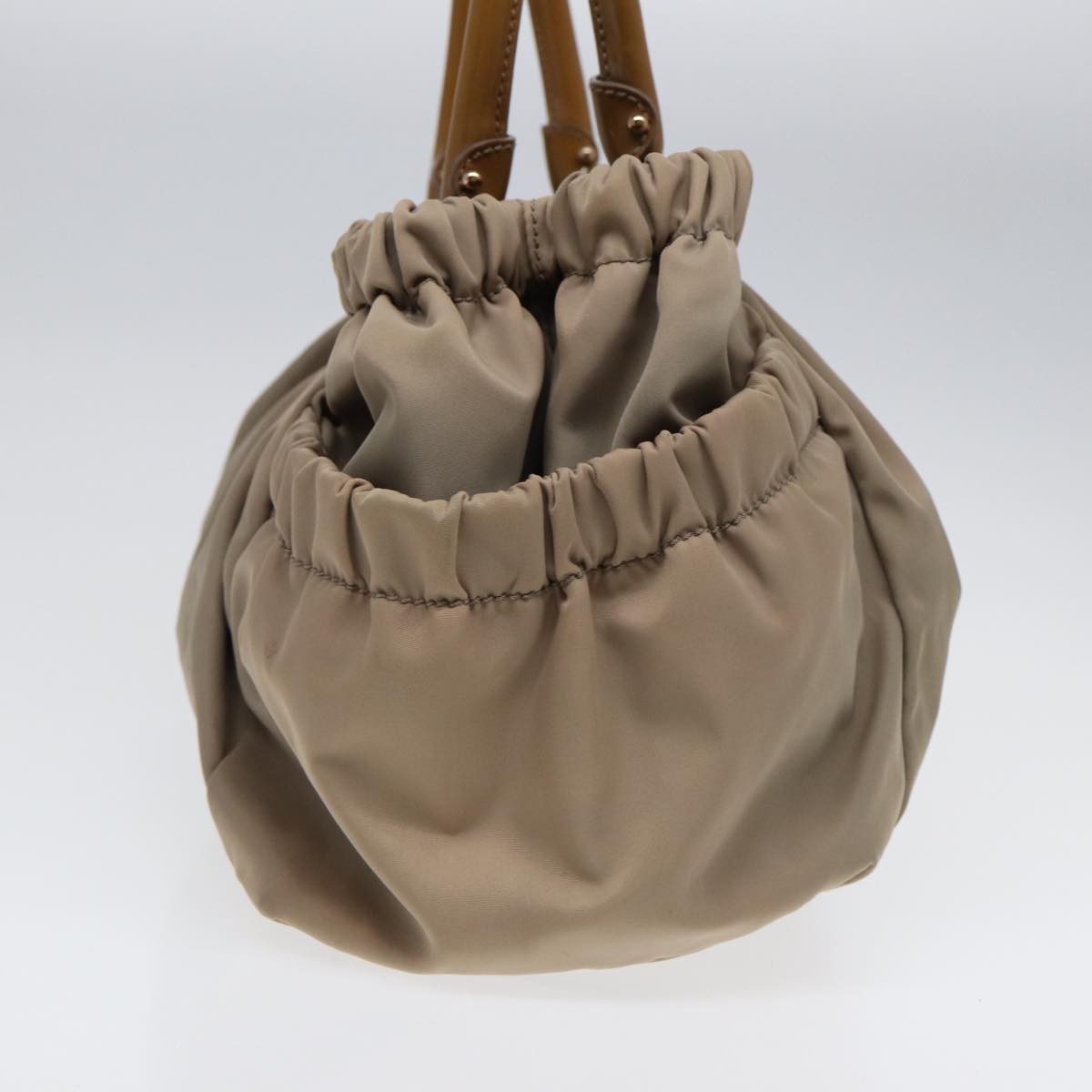 Salvatore Ferragamo Convertible Bow Satchel Nylon, BEIGE, NYLON, Handbag