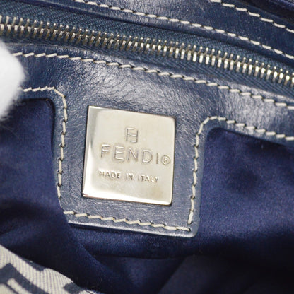 Fendi Mamma Baguette Zucca canvas, NAVY, CANVAS, Shoulder bag