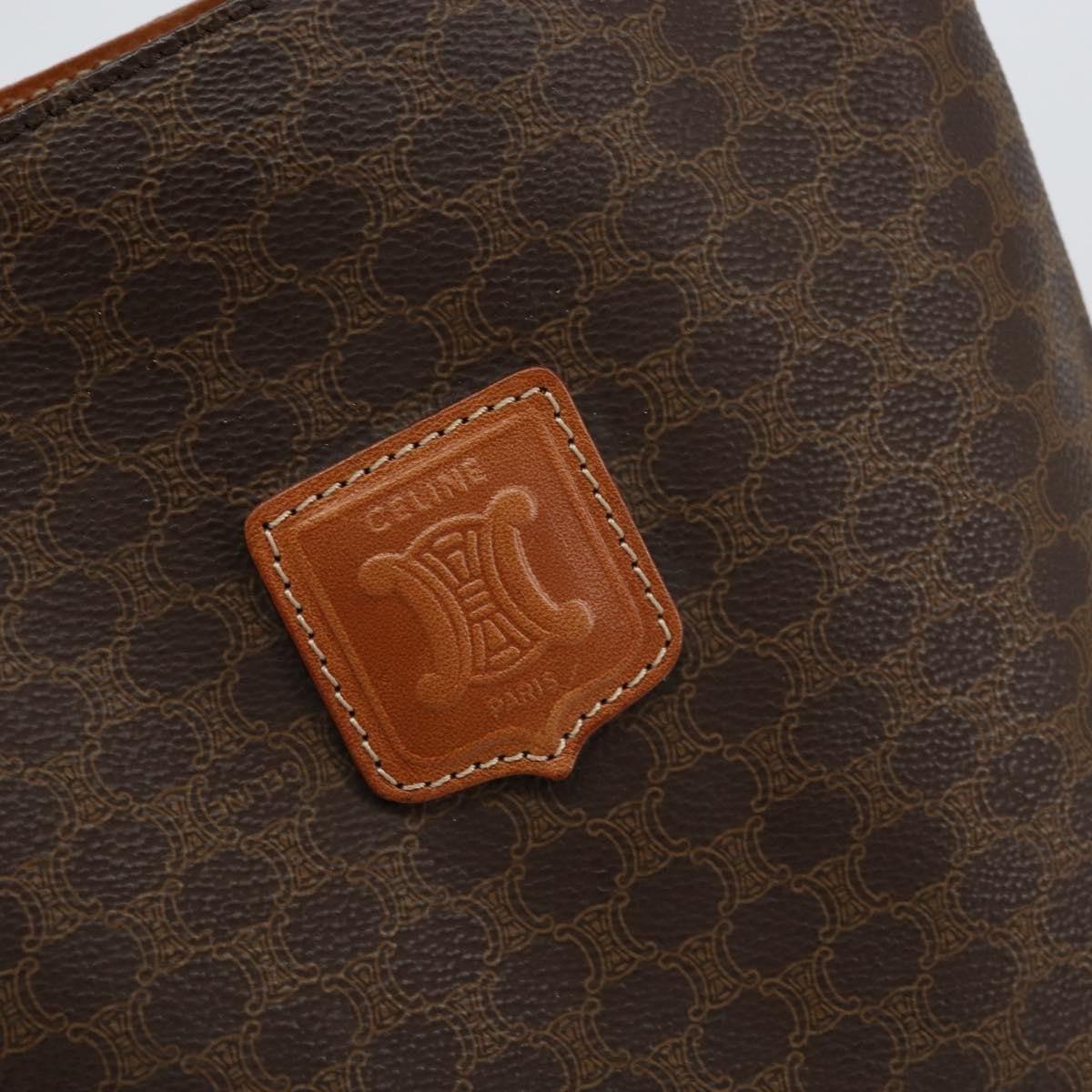 Celine Vintage Macadam Tote bag Canvas, BROWN, CANVAS, Tote bag