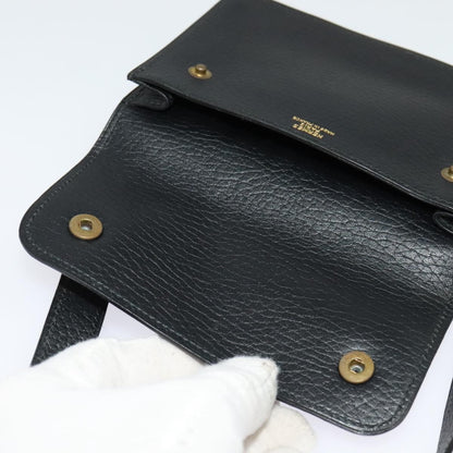 Hermes Pochette Green Waist Bag Leather, BLACK, LEATHER, Clutche & pouche