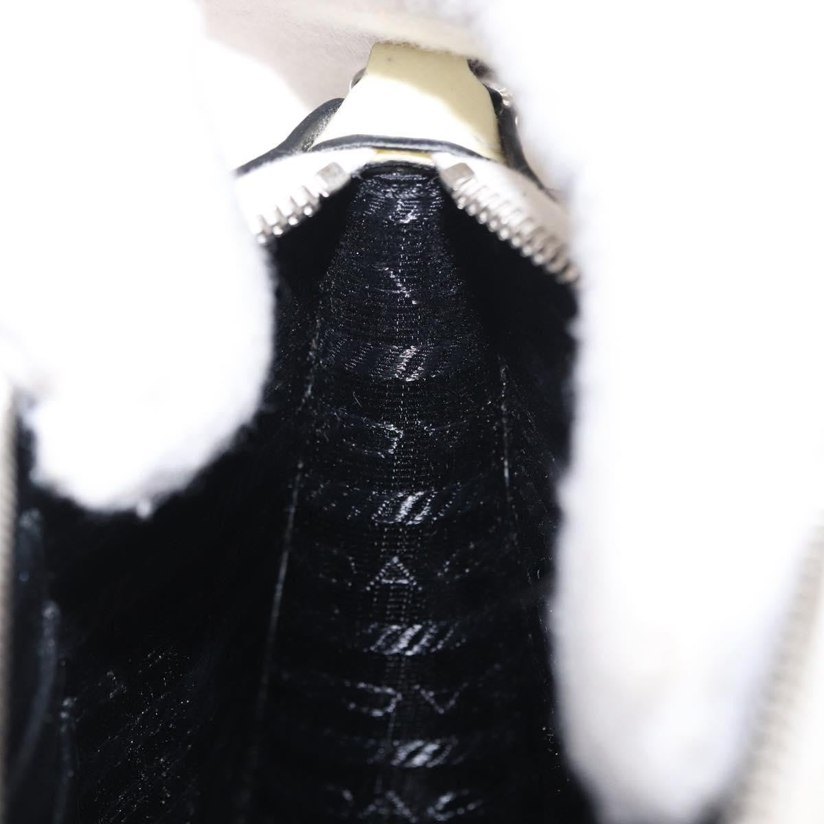 Prada Chain Crossbody Bag Vernice Saffiano Leather, WHITE, LEATHER, Shoulder bag