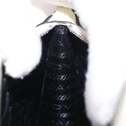 Prada Chain Crossbody Bag Vernice Saffiano Leather, WHITE, LEATHER, Shoulder bag