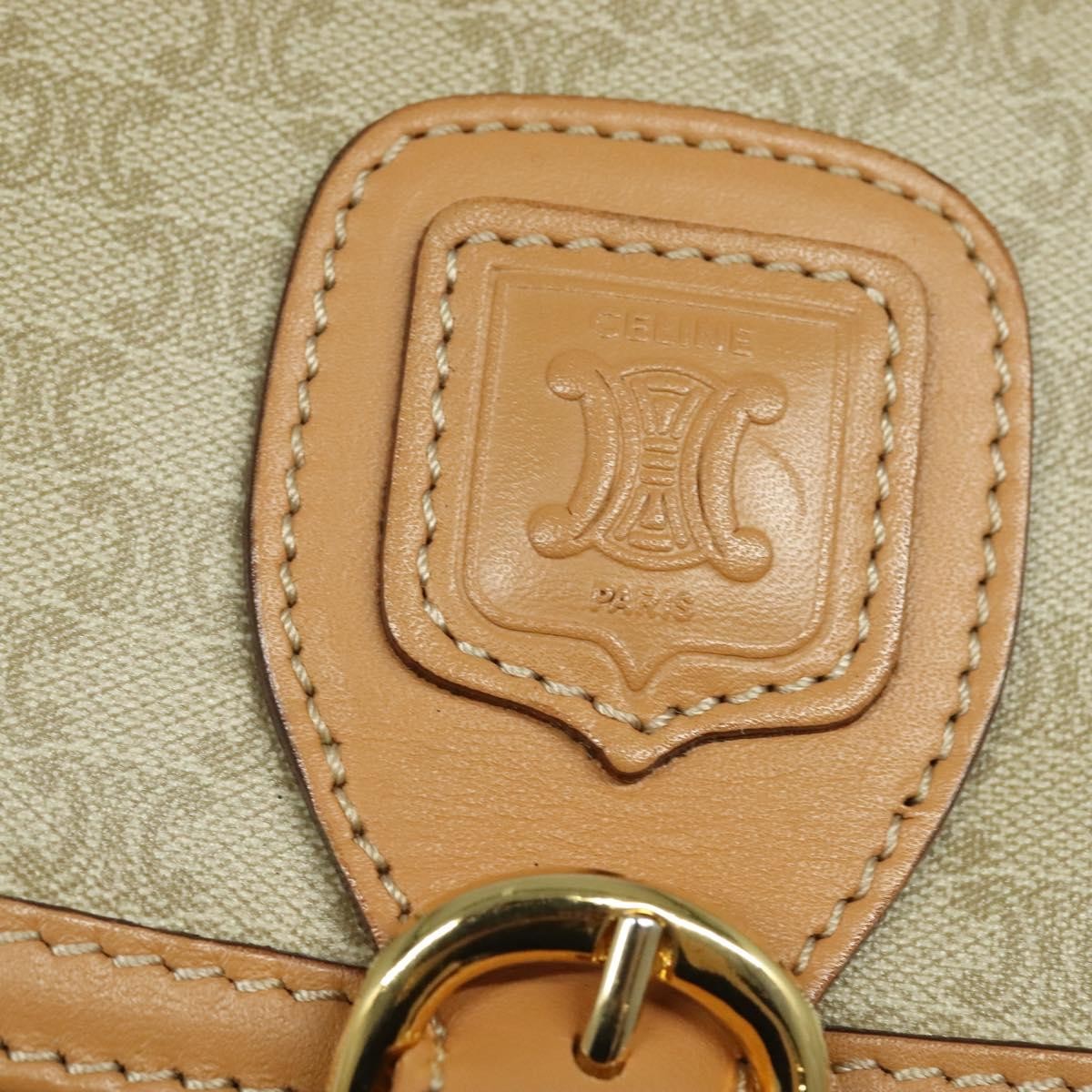 Celine Macadam Shoulder Bag PVC Leather, BEIGE, CANVAS, Shoulder bag