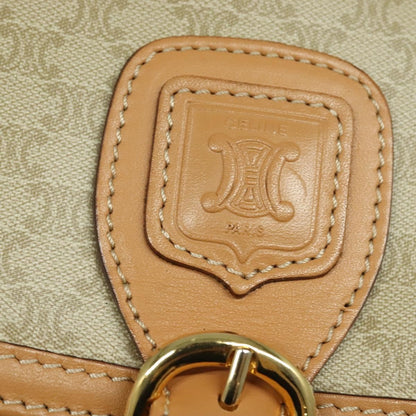 Celine Macadam Shoulder Bag PVC Leather, BEIGE, CANVAS, Shoulder bag