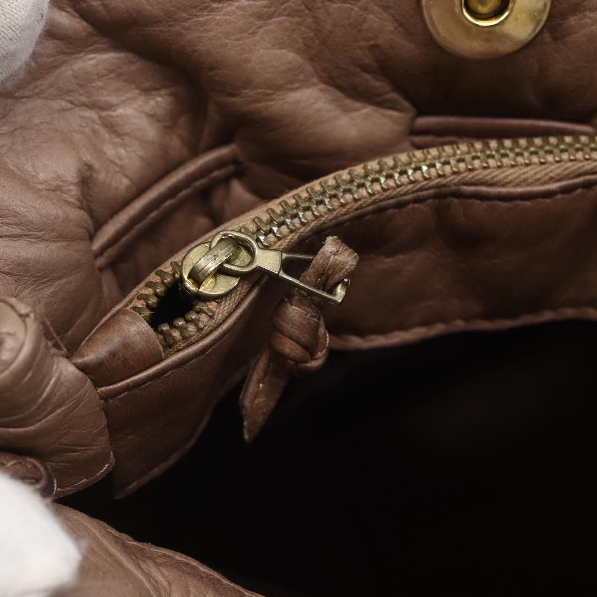 Bottega Veneta Intrecciato Shoulder bag Leather, BEIGE, LEATHER, Shoulder bag