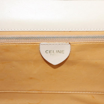 Celine Vintage Shoulder Bag Leather, ECRU, LEATHER, Shoulder bag