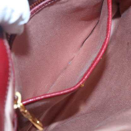 Miu Miu Madras Convertible Lock Tote Leather, RED, LEATHER, Handbag