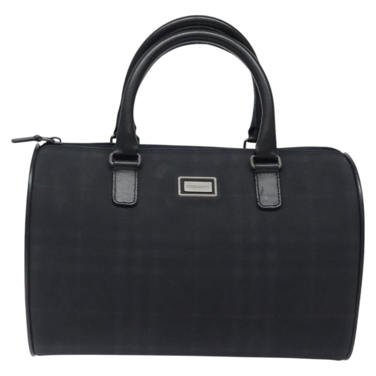 Burberry Nova check boston bag Canvas, NAVY, CANVAS, Handbag