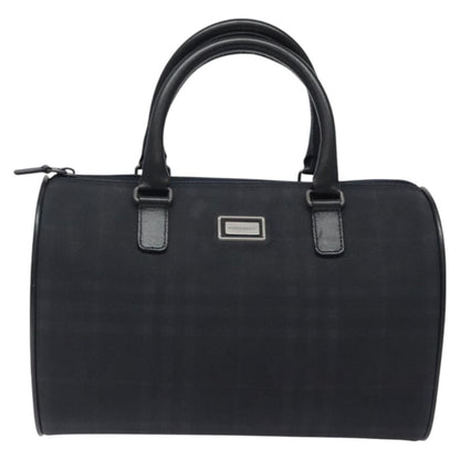 Burberry Nova check boston bag Canvas, NAVY, CANVAS, Handbag