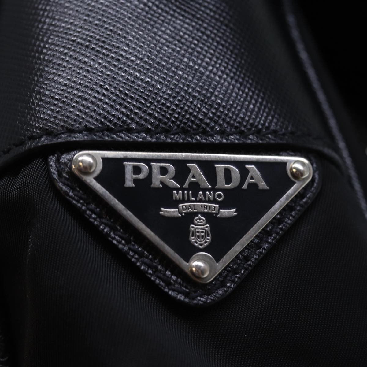 Prada Buckle Messenger Bag Tessuto, BLACK, NYLON, Shoulder bag